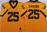Men's Michigan Wolverines #25 HASKINS Yellow Stitched Jersey,baseball caps,new era cap wholesale,wholesale hats